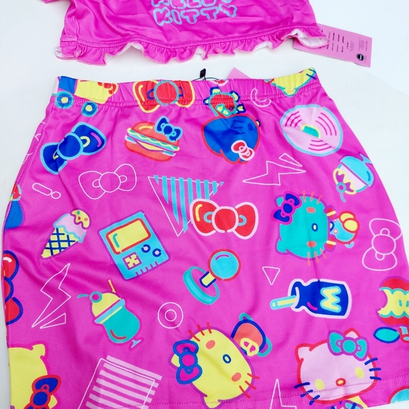 Hello Kitty Pink Bandeau with Matching Skirt - Picture 3 of 5